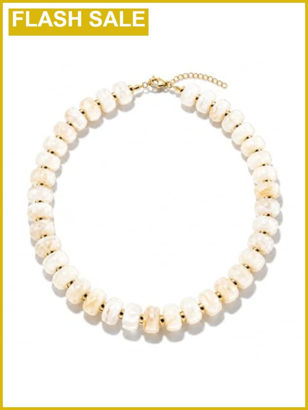 Chunky Resin Beaded Choker Necklace Gold Plated Lobster Clasp